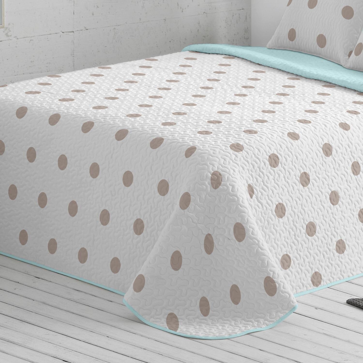 Burrito Blanco | Colcha boutí 129, Agua | para Cama de 150/160 cm (+ Medidas Disponibles) | Colchas Juveniles 150 | Cama Doble 150