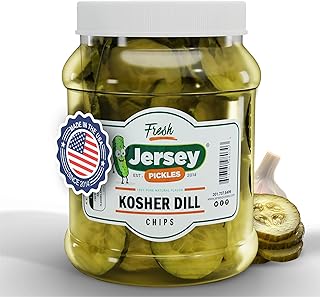 Jersey Pickles - Kosher Dill Chips (Half Gallon) - Fresh, Keto-Friendly,...