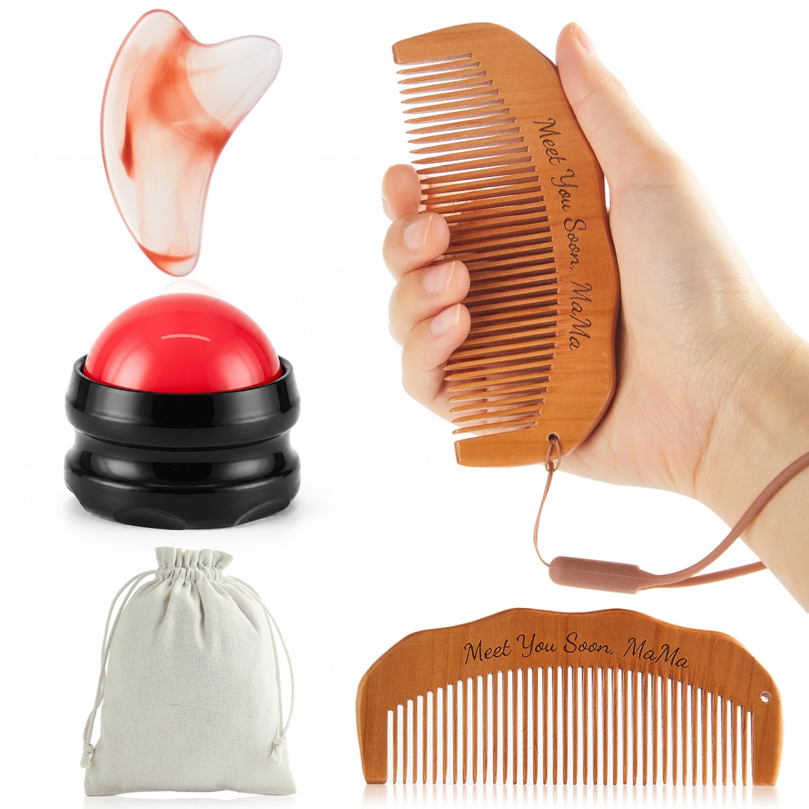 6 Pcs Birthing Comb Acupressure Massage Ball Labor and Delivery Essentials