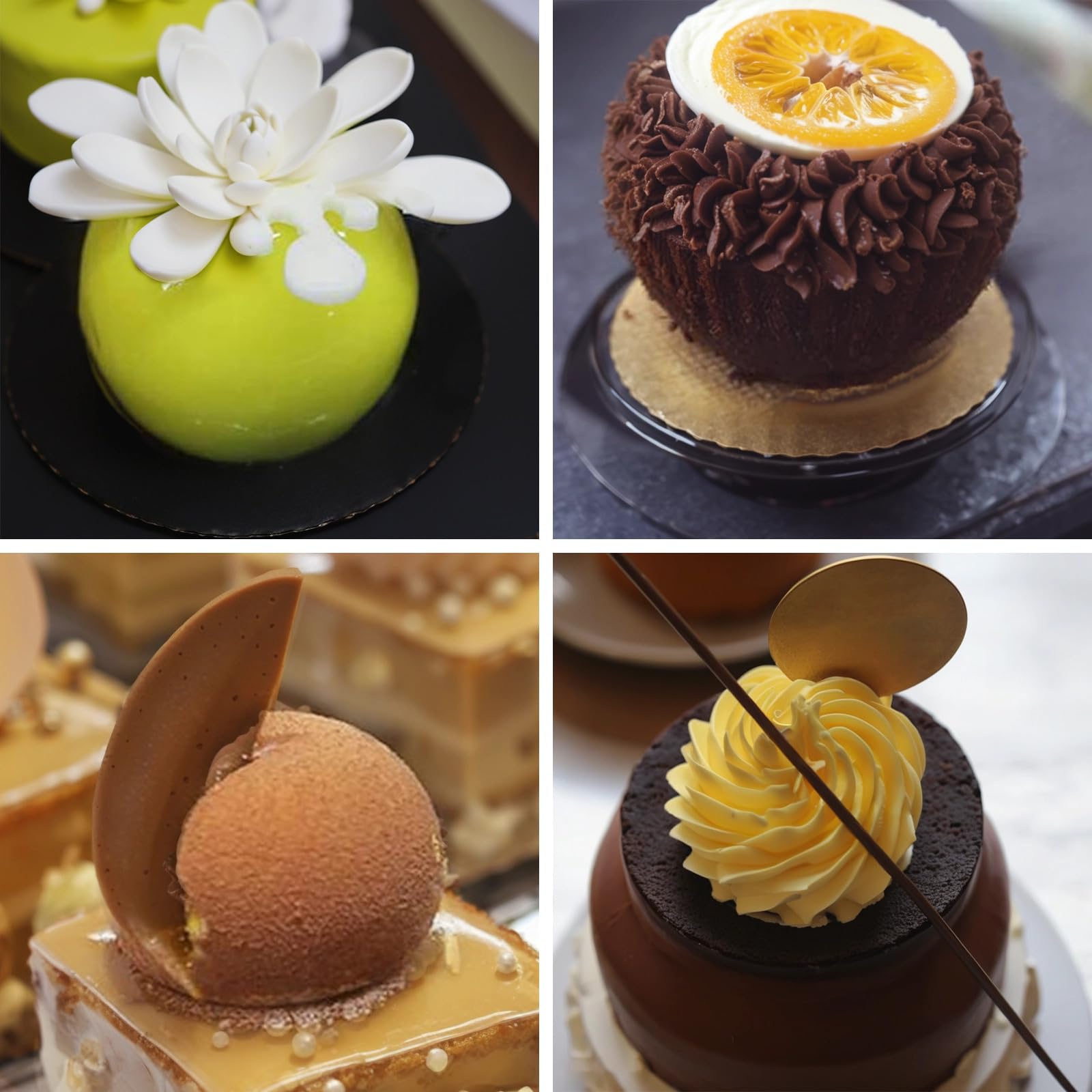 Moule demi-sphère en silicone, lot de 2, 8 cavités, moule de cuisson 3D pour gâteaux, chocolats, gelées, savons, pour pâtisserie et loisirs créatifs