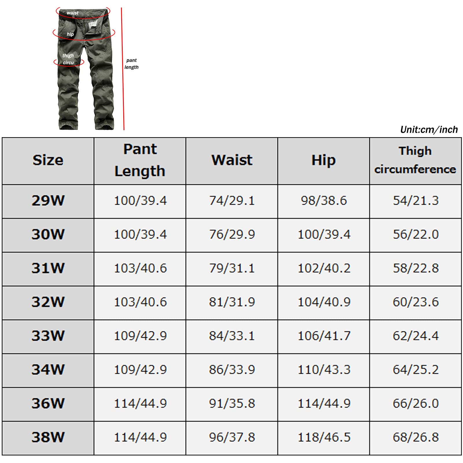Uomo Pantaloni Cargo Estivi Slim Fit Pantalone Casual Militare Jogging Sport Pantalone Multitasca(Size:32W,Color:Green Camo)