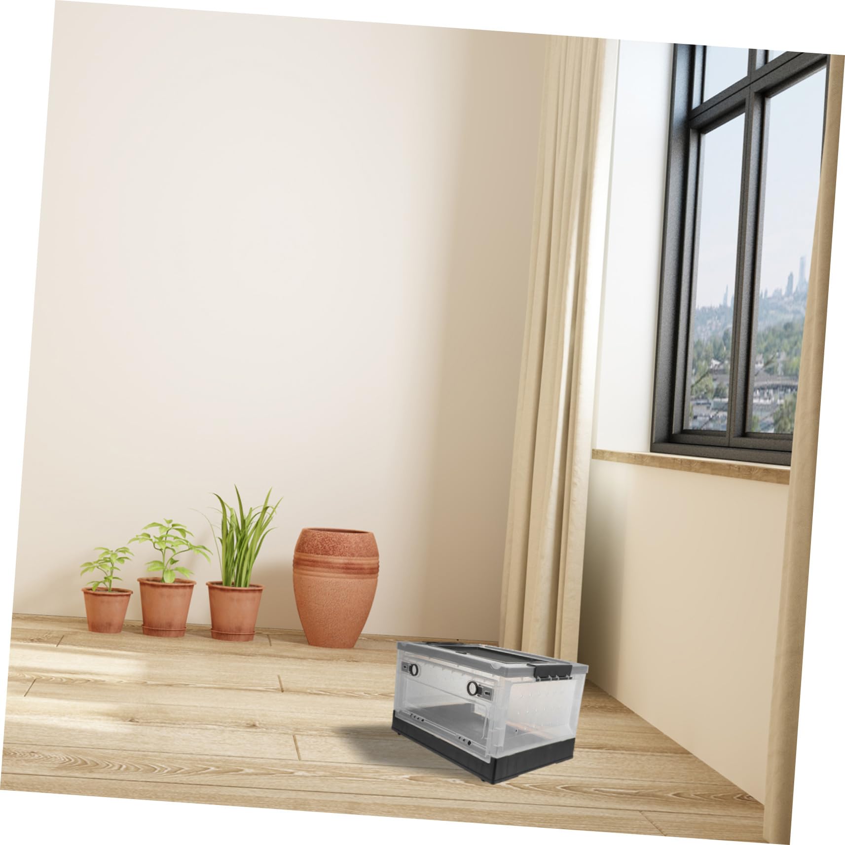 Hemobllo Caja Nido para Hámster Termoaislada, Jaula Plegable para Animales Pequeños, Terrario De Plástico Negro para Mascotas, Espacio Seguro para Hámster y Roedores