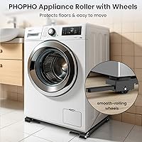 Vista 5 de Appliance Slider Heavy Duty with Wheels, Adjustable Appliance Roller Base Max 32", Lockable Furniture Mover for Hardwood Floors, Easy Move for