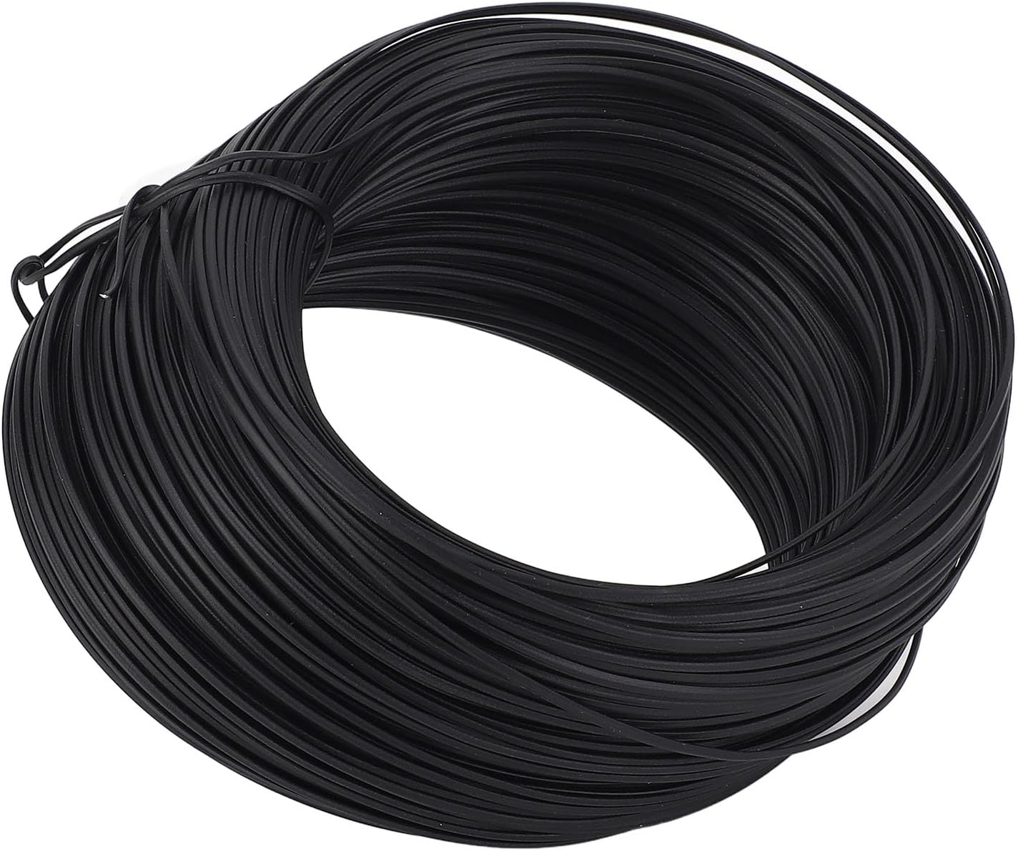 Alambre de acero para refuerzo, galvanizado y recubierto con PVC, negro, 85 m, para jardinería y manualidades miniatura 1