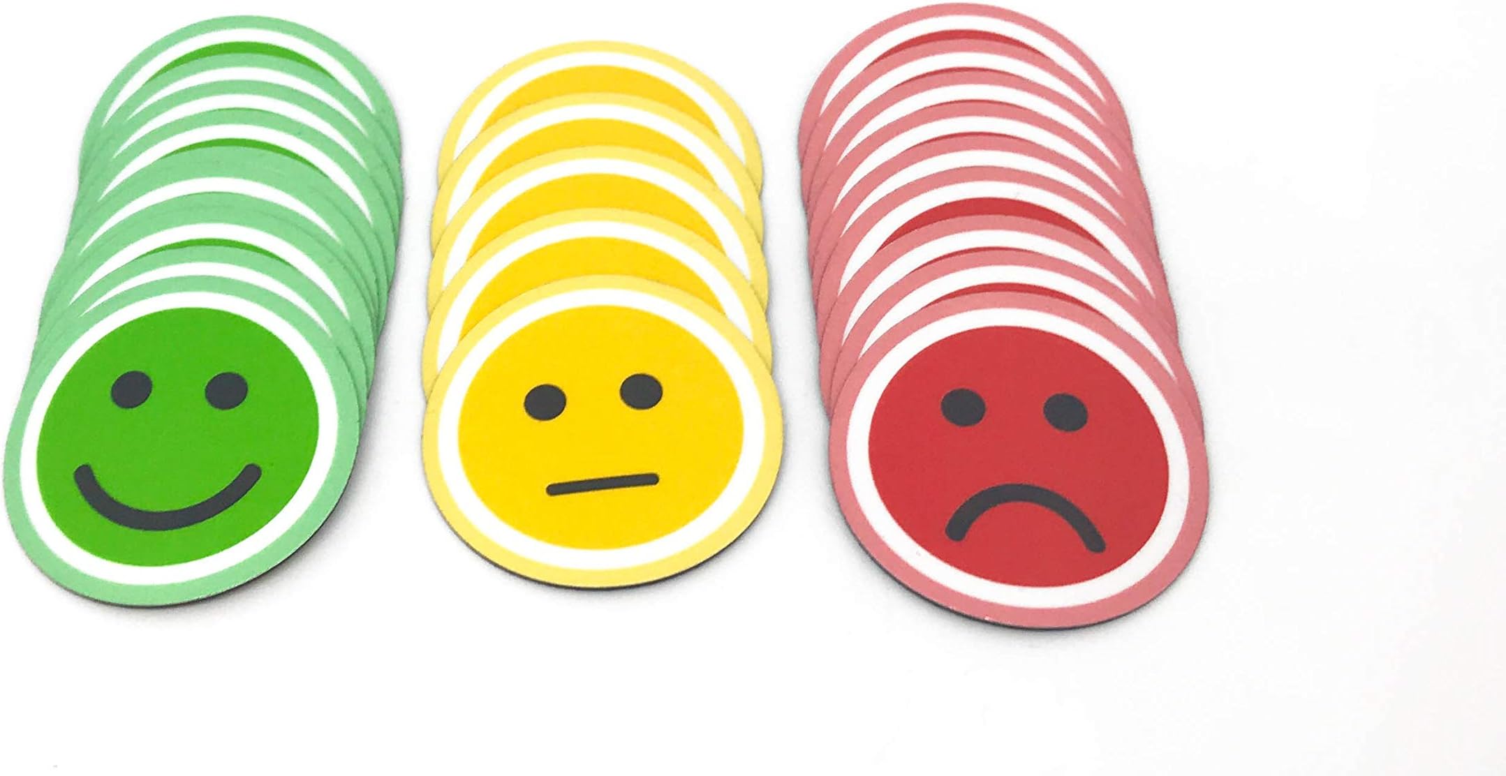 Smiley Magnetic Pack 25 (10 Green, 10 Red, 5 Yellow) (1")