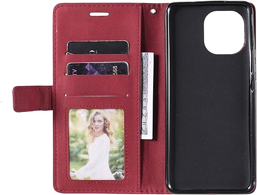 Miniatura 9 de QiongNi Funda para Xiaomi Mi 11 Funda de cuero, Funda para Xiaomi Mi 11T, Funda para Xiaomi Mi 11 5G M2011K2C M2011K2GMI11T Funda Flip PU Funda de