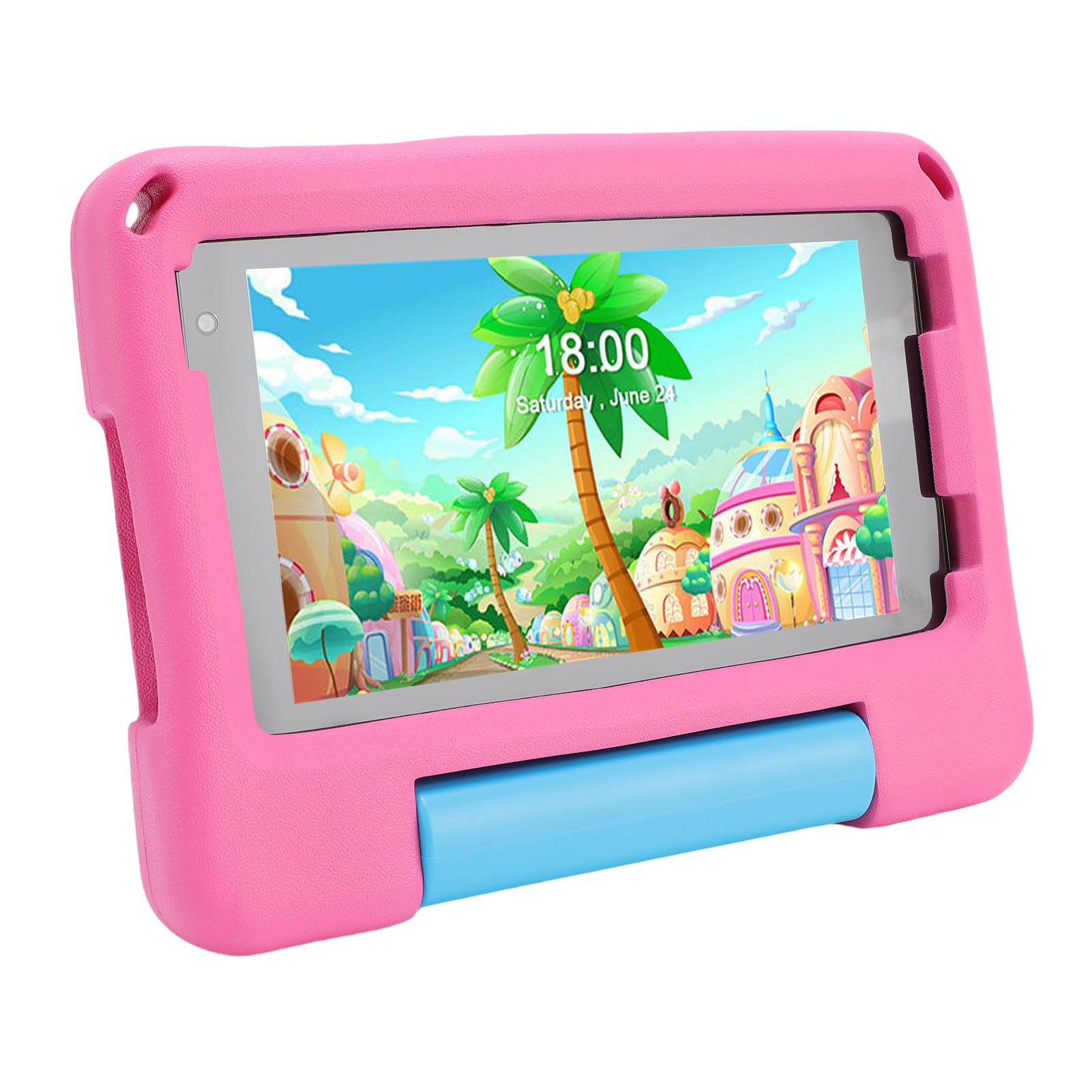 7 inch Kids Tablet, 5G WiFi Wifi6 Tablet Toy with 1024 x 600 HD Screen, 3500mah Battery, Drop Proof Case, 2 Camera, Toddler Tablet for Boys Girls for Study, Educational Games (Roseate)-image-17