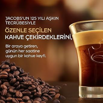 JACOBS - Espresso 7 Classico - Medium Density - Balanced and Fruity - Espresso Capsules - 10 aluminum capsules x 10 Pieces
