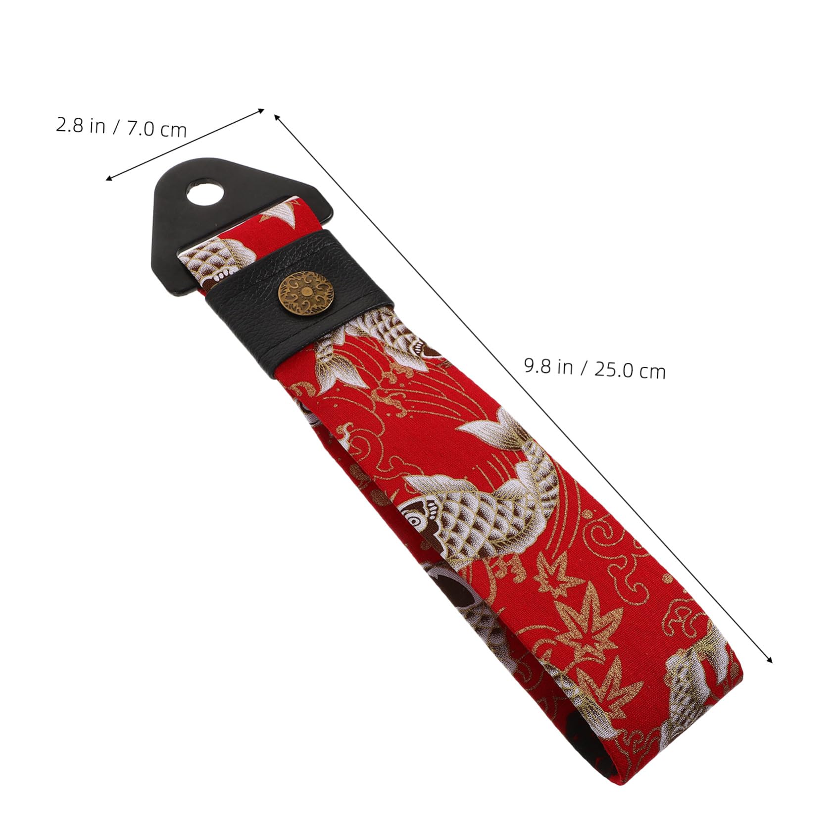 Crochet de Remorquage Décoratif pour Voiture Style Japonais Rouge Koi Anneau Traction Légère et Unique Accessoire Esthétique pour Pare-Chocs