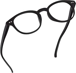 Readerest Blue Light Blocking Reading Glasses (Black, 0.25 Magnification) - Computer Eyeglasses With Thin Reflective Lens, Antiglare, Eye Strain, UV Protection, Stylish For Men And Women