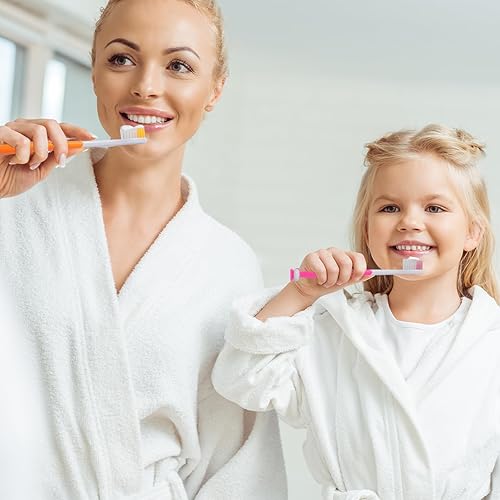 Miniatura 8 de Newday Paquete de 100 cepillos de dientes para niños a granel cerdas suaves con ventosa, incluye fundas de viaje, cepillos de dientes envueltos