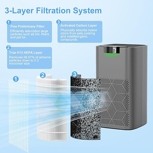 Miniatura 6 de Filtro de repuesto G200S compatible con Ganiza G200SG200, repuesto 3 en 1 H13 Hepa para caspa de mascotas Filte, filtro de repuesto para dormitorio