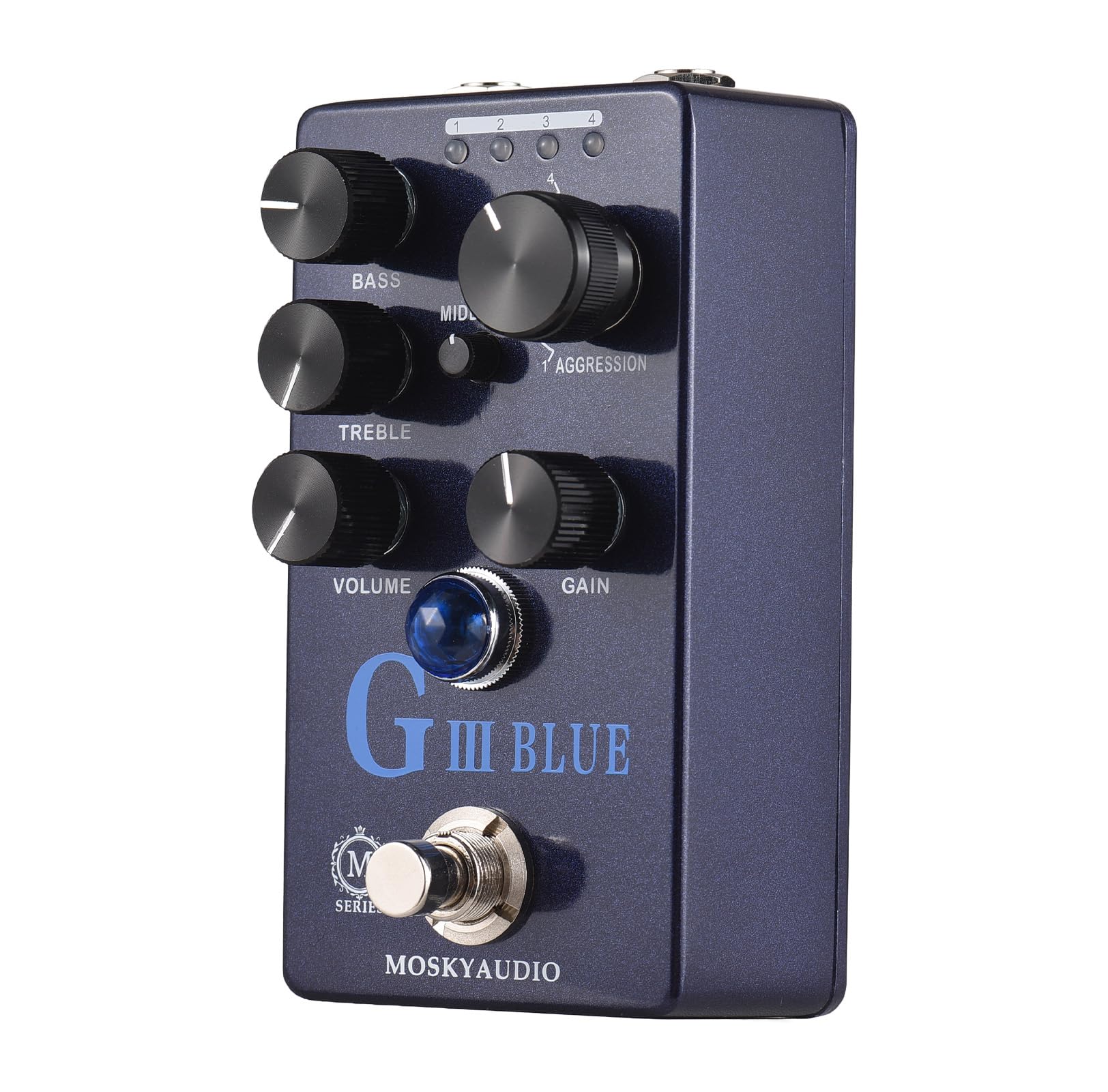 Efekty Gitarowe Przester z Fioletowym Kanałem Preamp Overdrive dla Gitarzystów Elektrycznych CZARNY