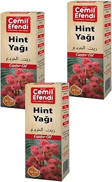 Cemil Efendi Hint Ya  So uk Pres, 3 x 50 ml, Castor Oil