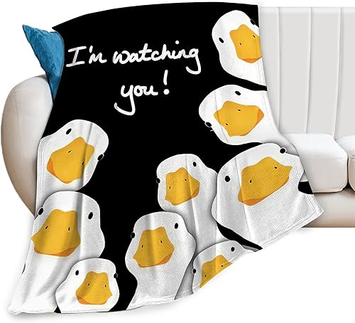 Divertida manta de pato, manta de pato, regalos para niñas, niños, amantes, adultos, mujeres, hombres, cálida y suave y cómoda, manta de franela de