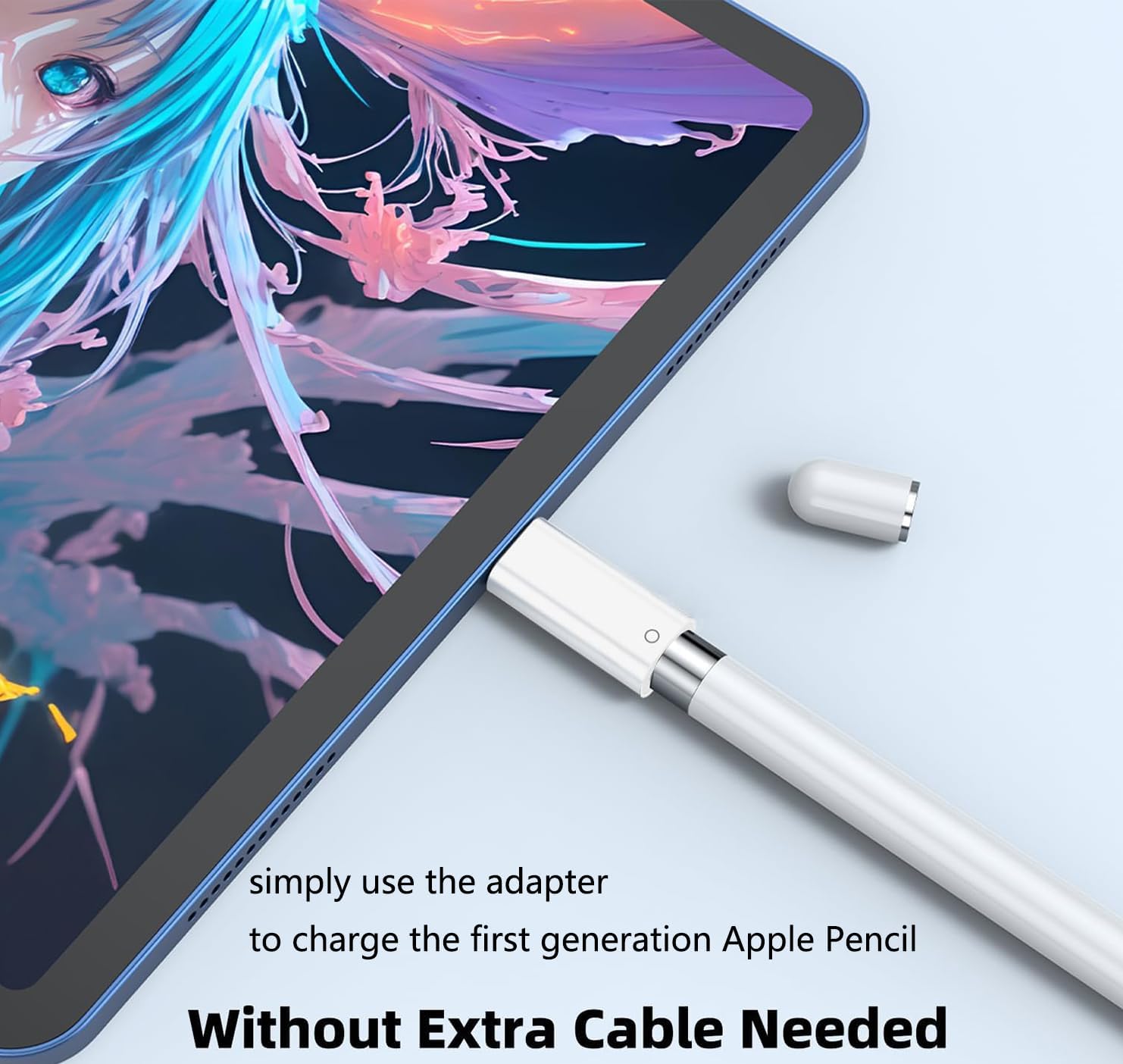 USB C Pencil Adapter Designed for A-pp-le Pencil 1st Gen, Only Compatible with Pad 10th /11th A16 2025 Gen,USB-C to IP Pencil Charging Adapter,Support Charging & Connection