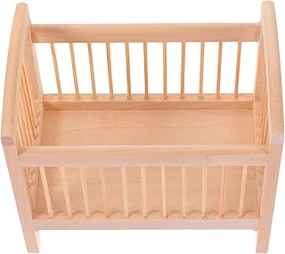 LIFKOME Berço De Boneca Materiais De Artes E Artesanato Acessórios Para Casa Mini Brinquedos Para Crianças Casa De Boneca Cama De Bebê Cama De Boneca Em Miniatura Mini Modelo De Cama De