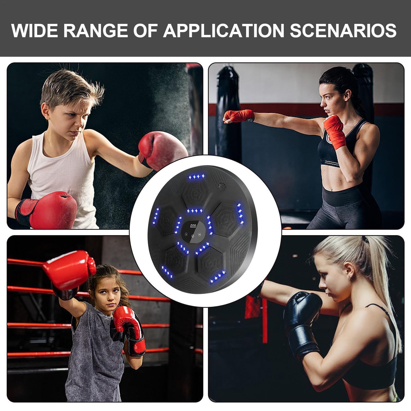 Macchina da boxe montata a parete, Macchina da boxe per musica elettronica | Macchina per allenamento a casa per allenatore di boxe con velocità