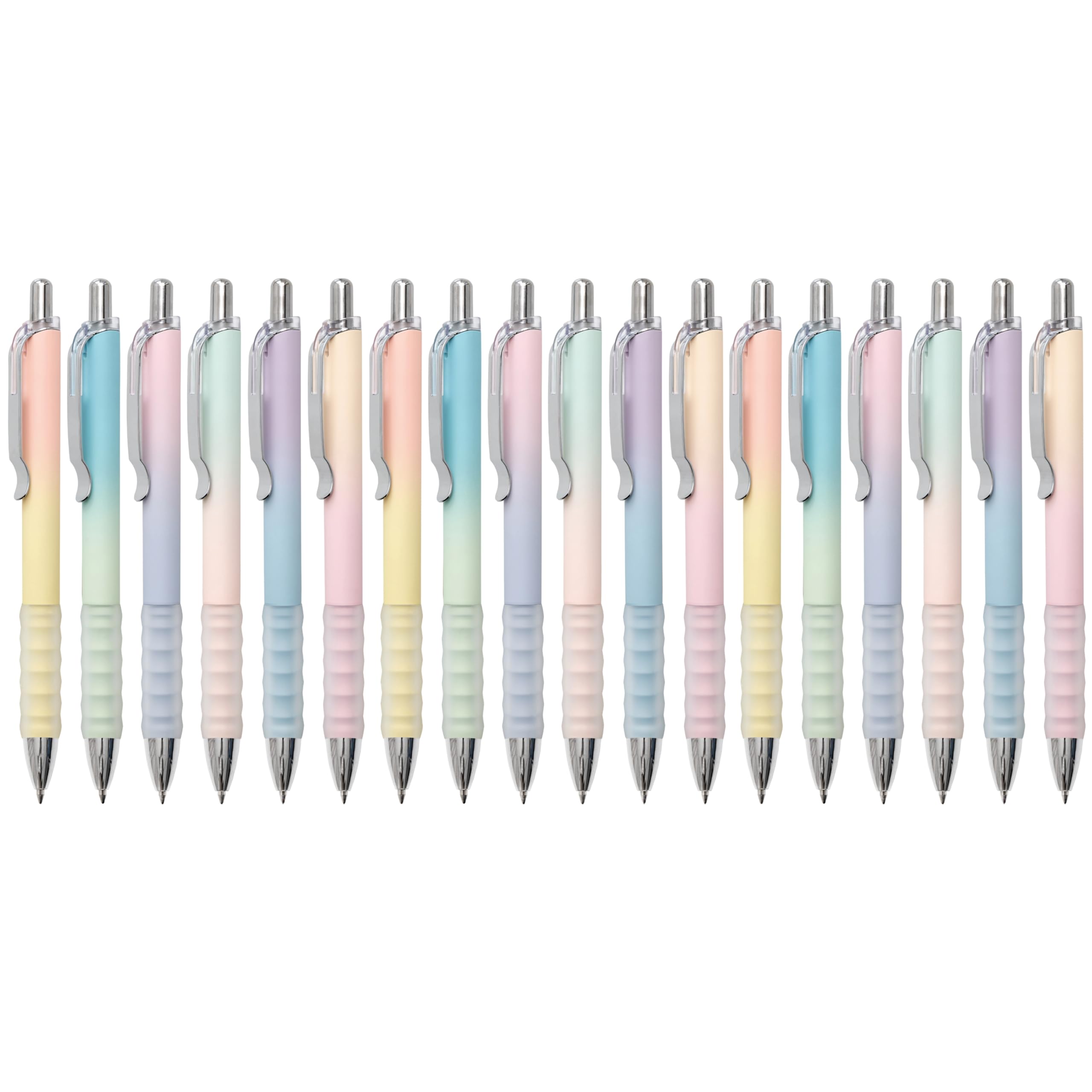 Aisibeiger Gel Pens Fine Point 0.7mm Black Ink Gel Pen Retractable Cute Pens for Smooth Writing School Office Supplies, Pack of 18