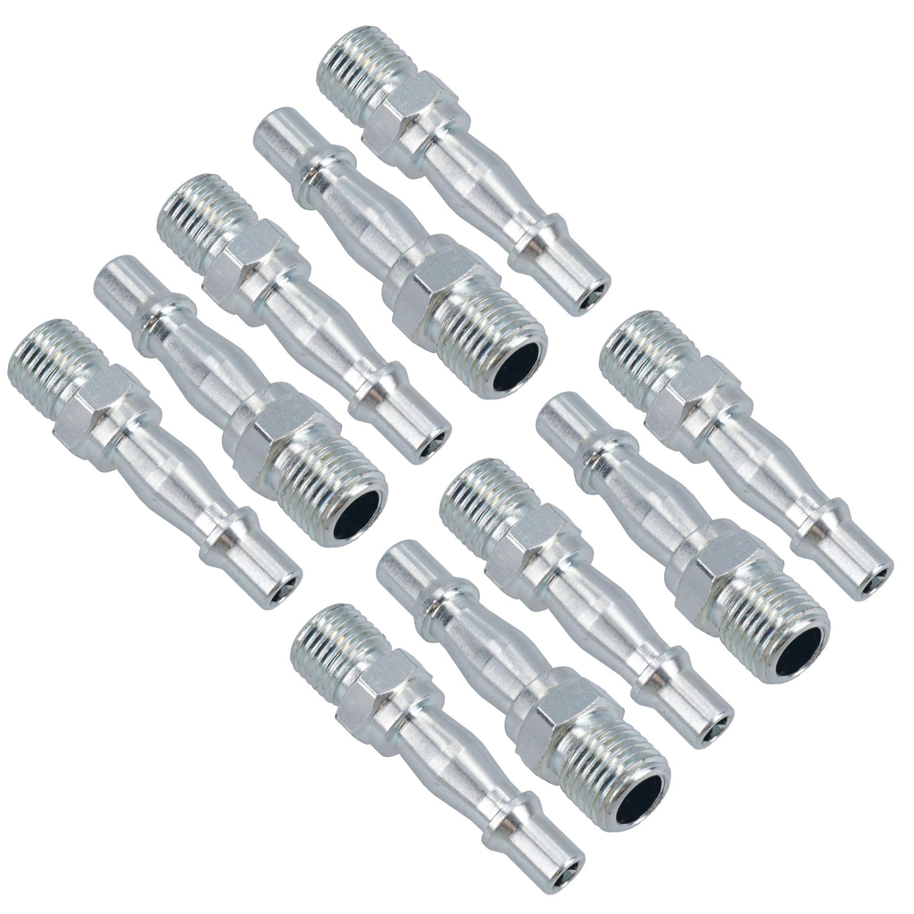 Conector adaptador de manguera de la tubería de aire de liberación rápida macho de rosca macho de 1/4 pulgada 10pk