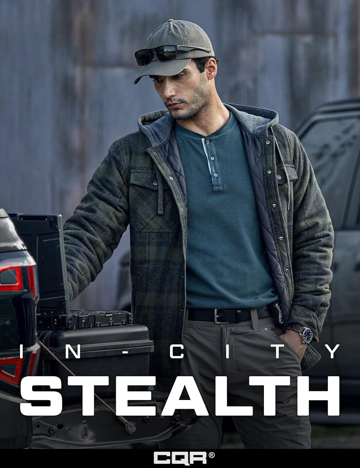 CQR Men's Flannel Shirt Jacket Long Sleeve, Winter Warm Outdoor Casual Plaid Jacket Coat with Pockets - Image 5