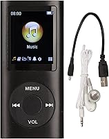 Vista 10 de Reproductor de MP3, reproductor de música de 64 GB sin pérdidas, pantalla LCD delgada de 1.8 pulgadas, reproductor de música MP3 portátil, incluye