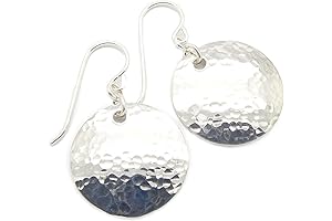 Sterling Silver Disc Earrings; Handcrafted by Cloud Cap Jewelry