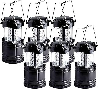 Lantern Collapsible Camping Light, Battery Operated Lanterns LED Super Bright for Power Outages Indoor Emergency Outdoor Camping Hiking Kit (LED-6)