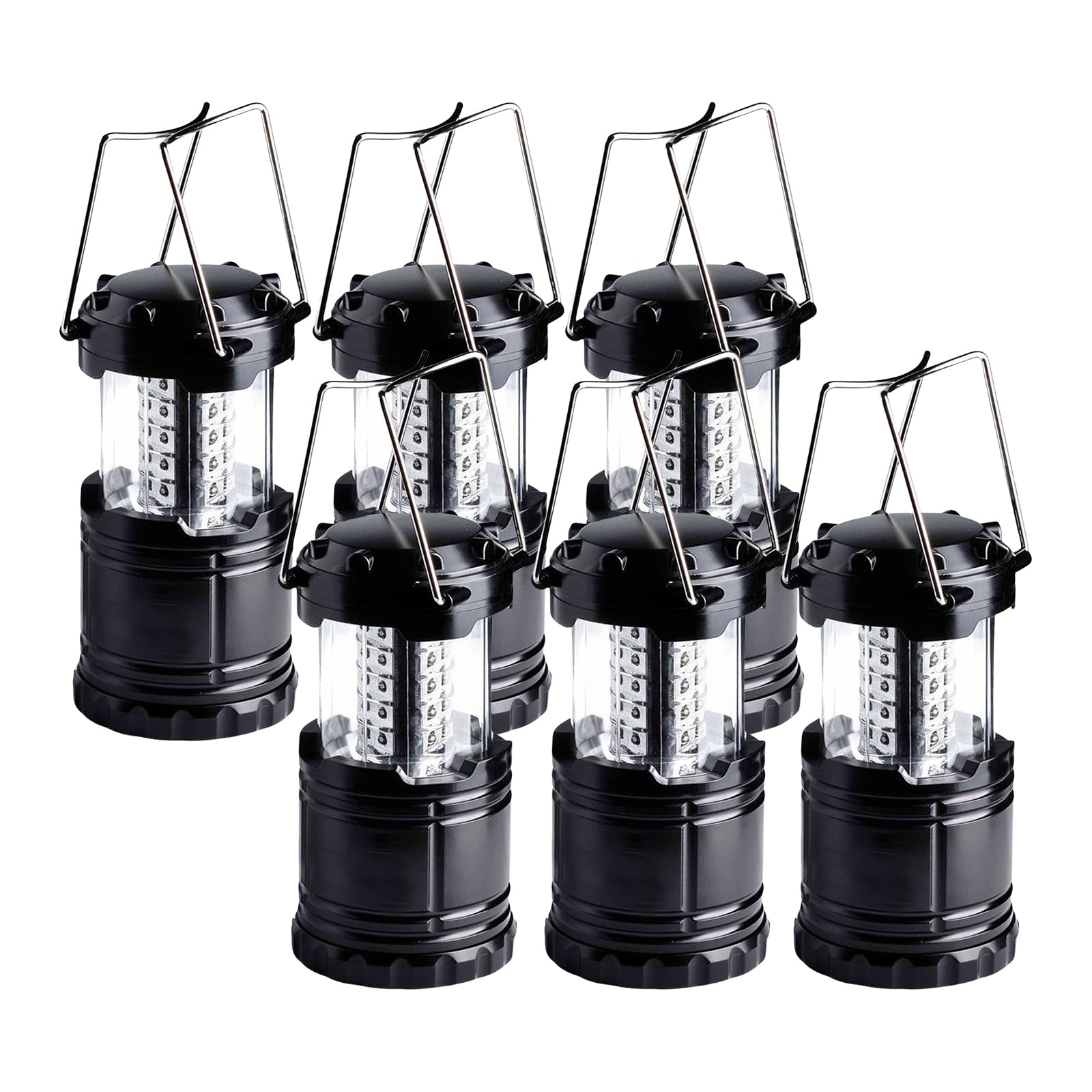 Laterne Faltbares Campinglicht, batteriebetriebene Laternen, LED, super hell, für Stromausfälle, Innenbereich, Notfall, Outdoor, Camping, Wandern Kit (LED-6)