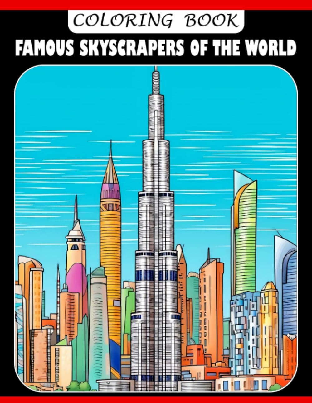 Famous Skyscrapers of the World Coloring Book: A Coloring Book for Young Learners - Discover the World's Tallest Buildings