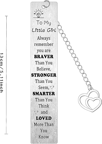 Miniatura 2 de Marcapáginas para niñas, regalos para hija, sobrina, nieta, hermana, regalos de cumpleaños, regalos de Navidad para niña, con texto en inglés "You