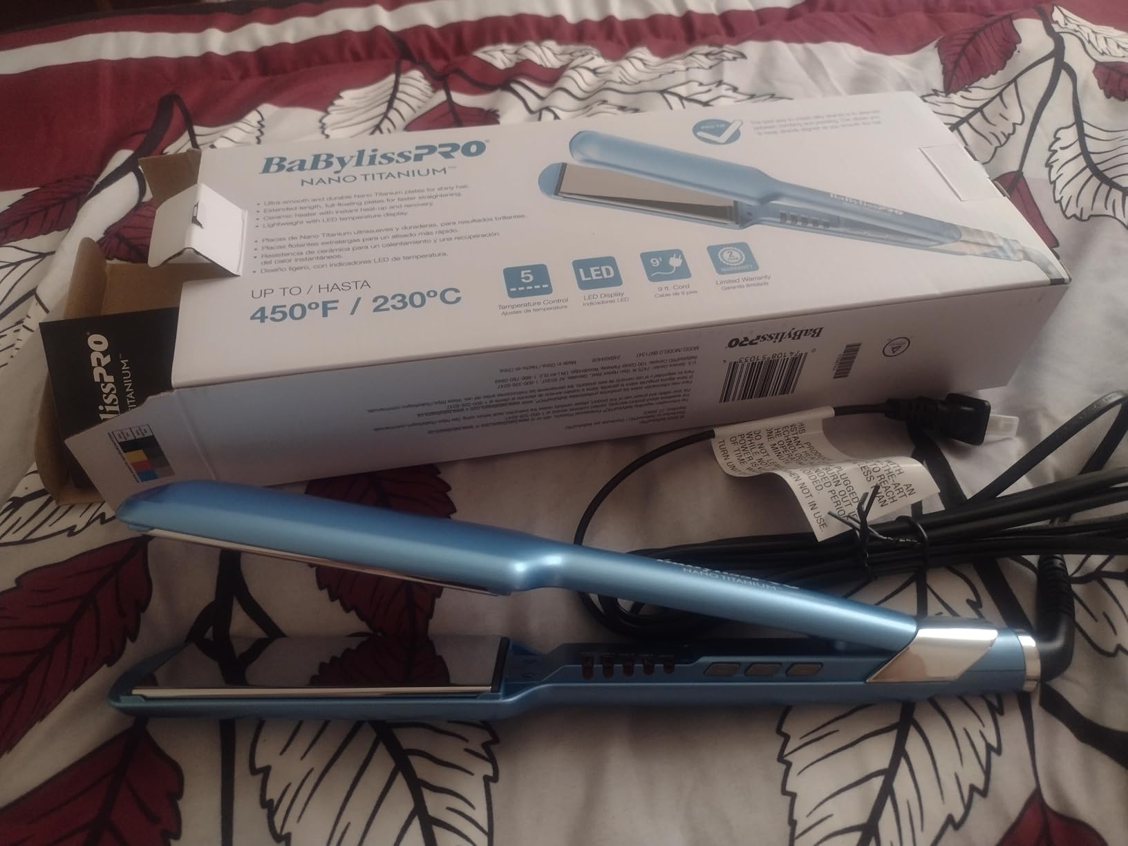 BaBylissPRO 1 1/2" Ultra-Sleek Straightening Iron BabylissPRO Nano Titanium Ultra-Sleek Hair Straightener, Flat Iron for All Hair Types