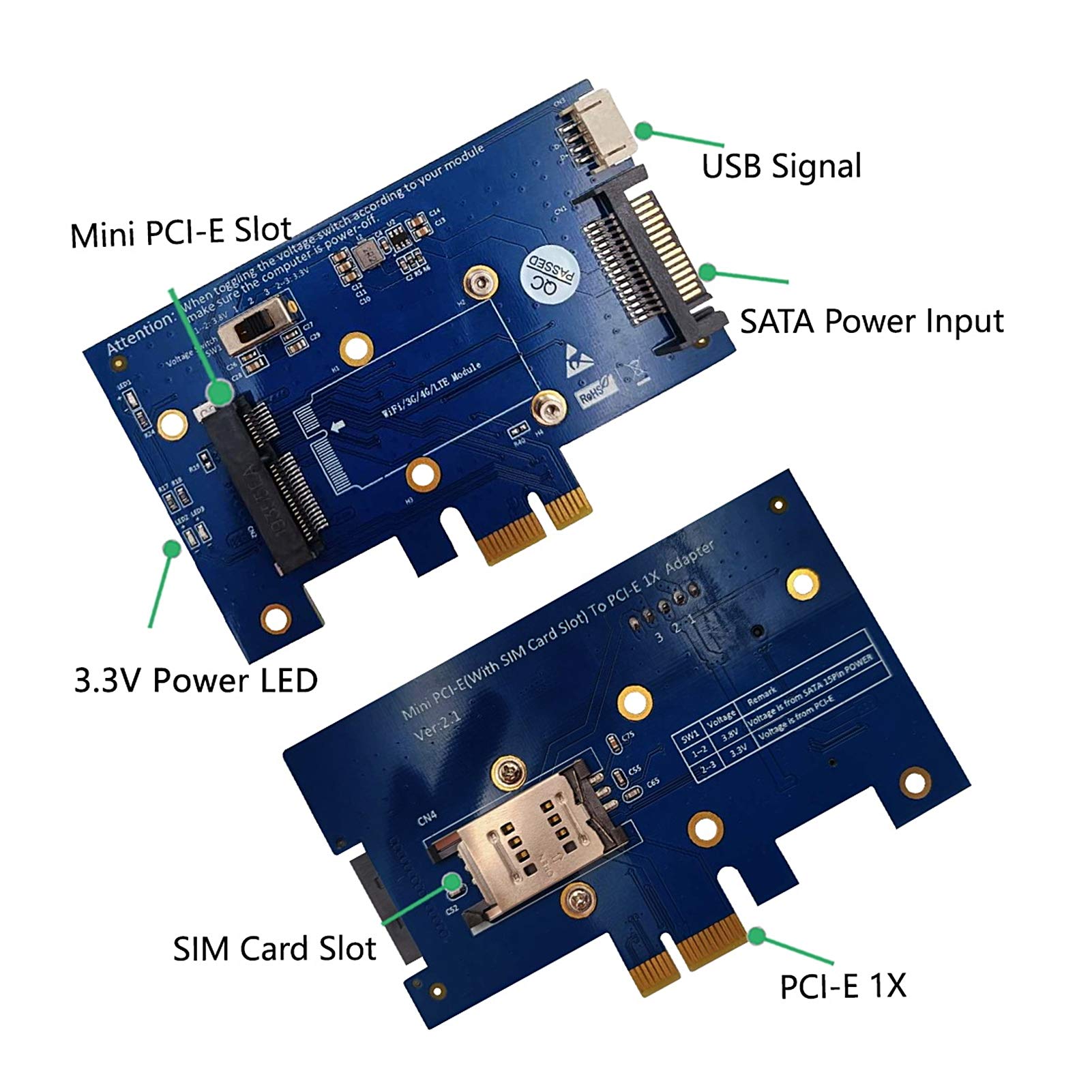 Windowsデスクトップ sim Amazon | JMT デスクトップノートパソコン用3G / 4G WWAN HSPA