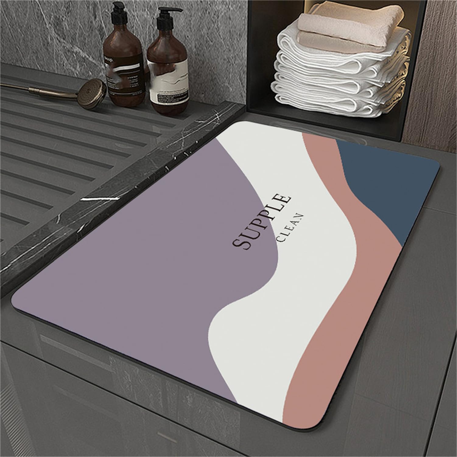 Tappeto Bagno Assorbente Cucina, 60x120cm Tappeti Bagno Antiscivolo, Tappeto Ingresso Interno, Tappeto Lavabile Morbido Tappetino Bagno Morbido ad Asciugatura Rapida, Perfect Life Tappeto Flower