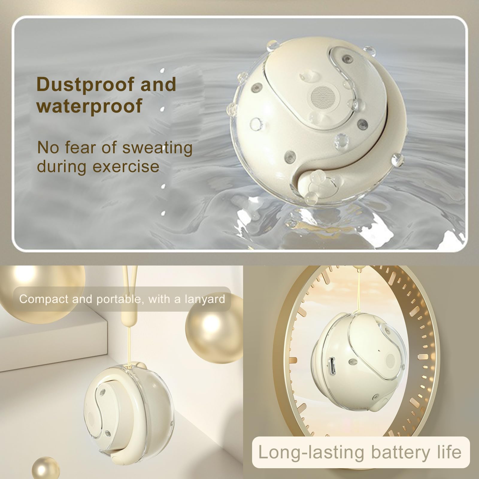 DTD Ecouteurs Bluetooth Sport sans Fil Ecouteur Bluetooth 5.5 HiFi Son Stéréo,Écouteurs 36H DuréLecture,Écouter Réduction de Bruit for iPhone Samsung Huawei Xiaomi Android iOS (Bright)
