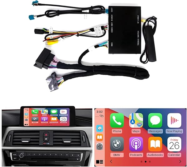 Road Top Kit de descodificador inalámbrico Carplay Android Auto Retrofit para BMW EVO System ID5 ID6, para BMW 1, 2, 3, 4, 5, 6, 7, M3, M4, M5, X1, X2, X3, X4, X5, X6, 2017-2020, año con sistema EVO 🥇✔️ ® A Pedido 🏆™