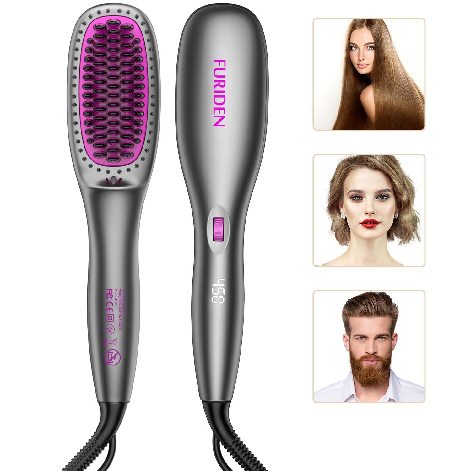 straightening brush for thick curly hair