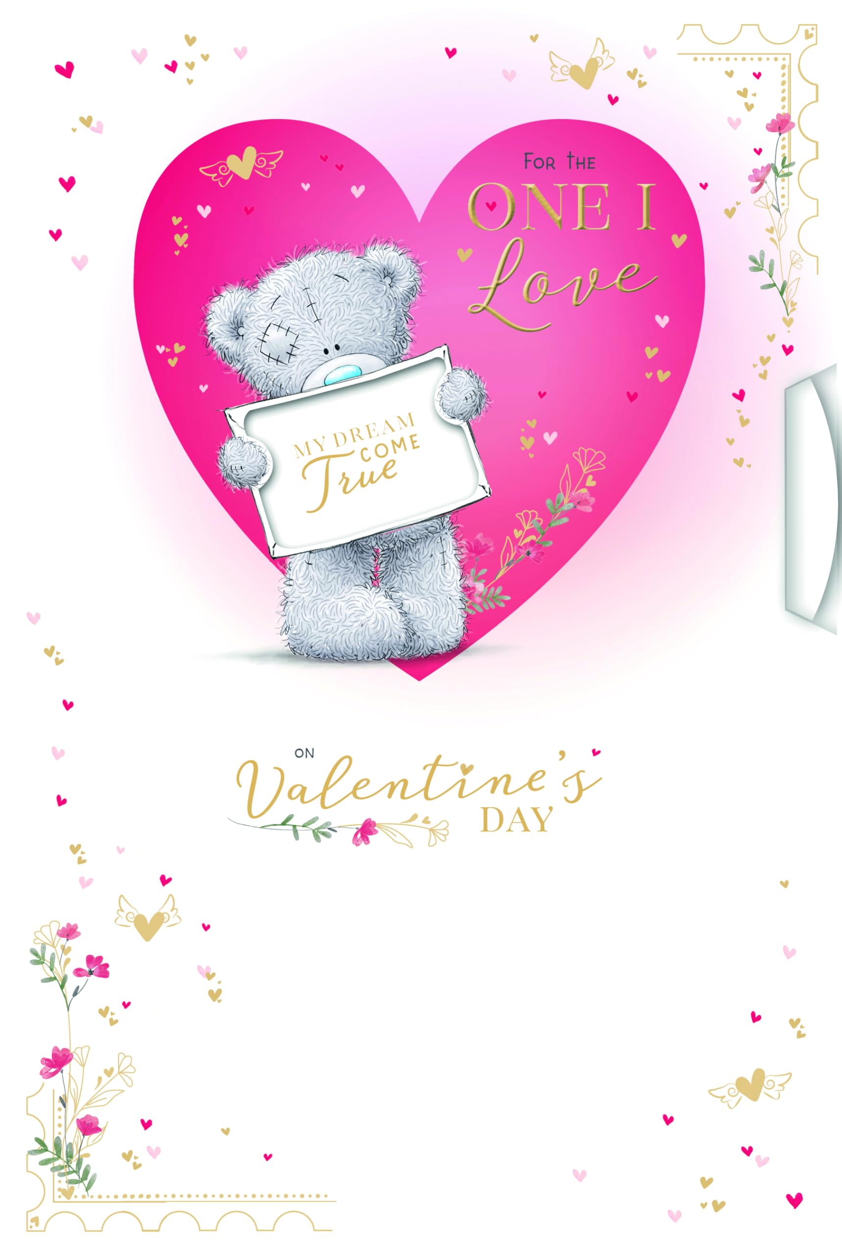 Me To You Tatty Teddy Hand Made Valentine's Day Card With Spinning Wheel 6 x 9 - Official Collection