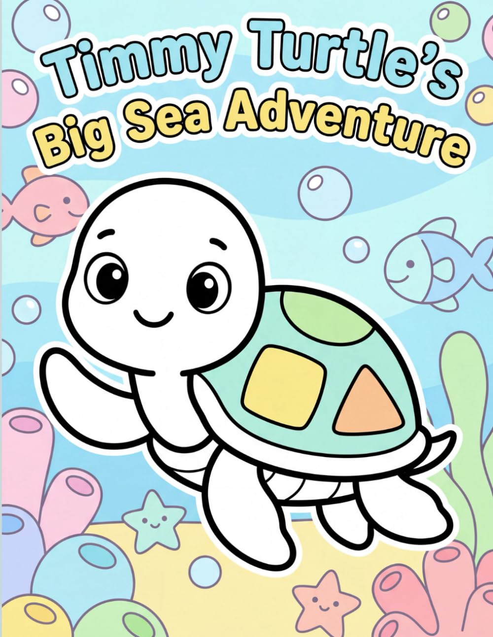 Timmy Turtle's Big Sea Adventure: A Story Coloring Book Following a Little Turtle’s Ocean Adventure. Ages 2–6