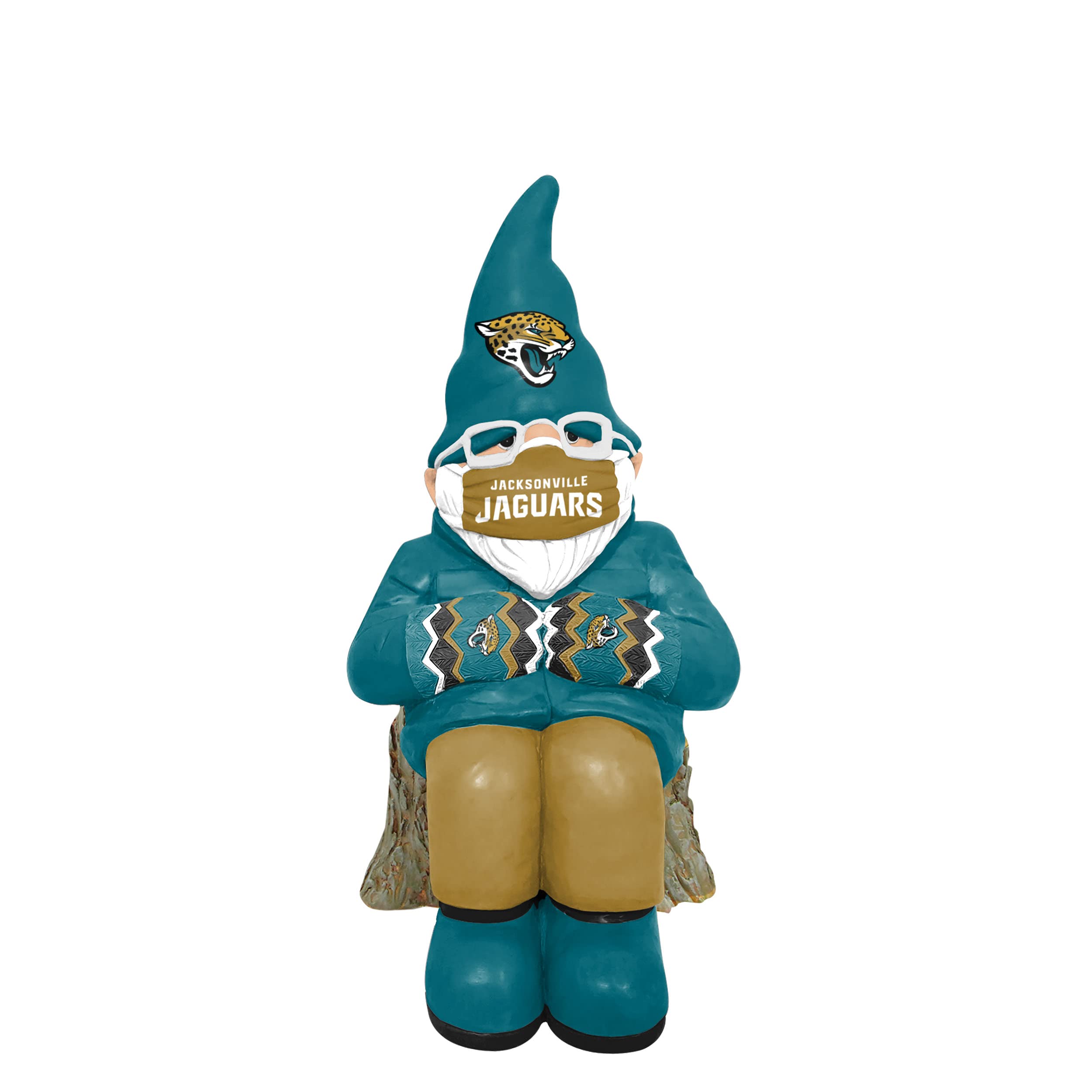 FOCO NFL Unisex-Adult Bundled Up Sitting Garden Statue Outdoor Gnome 11"
