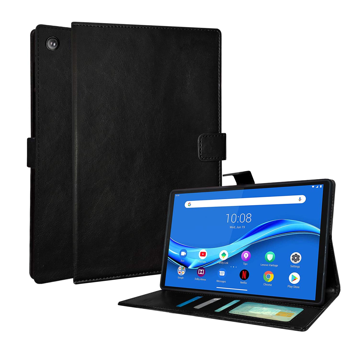 Fastway Multi Protective Leather Case with Viewing Stand and Card Slots Flip Cover for Lenovo Tab M10 FHD Plus 10.3 inch TB-X606X / TB-X606F (Multi_Black) (B08YFFJJQK) Amazon Price History, Amazon Price Tracker