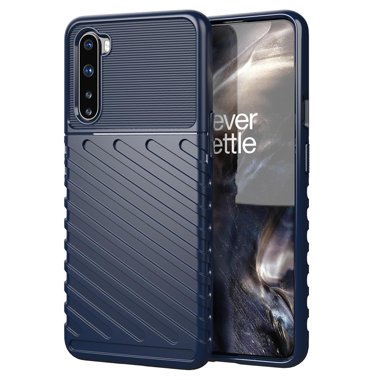 DFTCVBNPhone Case for OnePlus Nord 5G Case, OnePlus Z AC2001, AC2003 Case with Screen Protector, Military Grade Shockproof Rugged Shield Anti-Scratch Soft TPU Back Cover Case for OnePlus Nord 5G blue