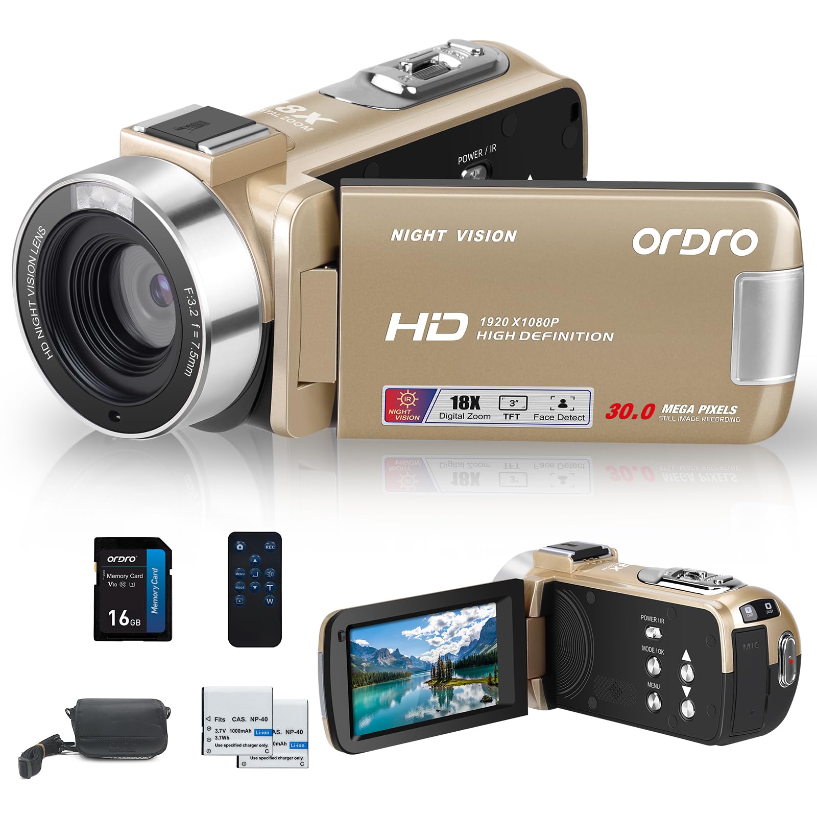 ORDRO Z20 フルHDビデオカメラ1080P 30FPS Amazon.com : ORDRO Full HD 1080P 30FPS Video Camera Camcorder
