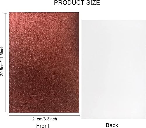 Miniatura 2 de Misscrafts - 10 hojas de cartulina brillante con purpurina de 12 x 8 pulgadas, papel de manualidades para álbumes de recortes, manualidades,