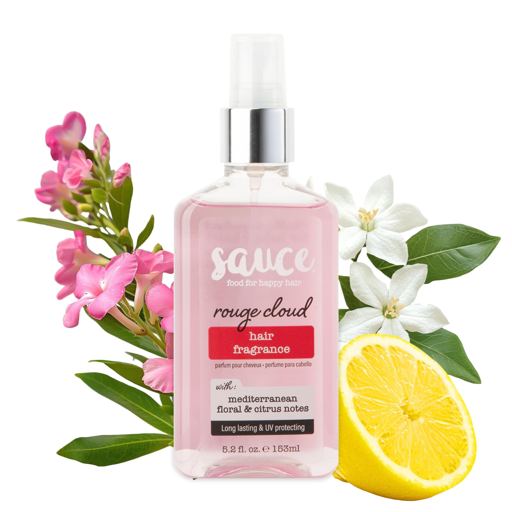 SAUCE BEAUTY Rouge Cloud Hair Fragrance, 5.2 Oz, Long-Lasting with Mediterranean Floral and Citrus Notes, UV Protection, Lightweight, Suitable for Everyday Use