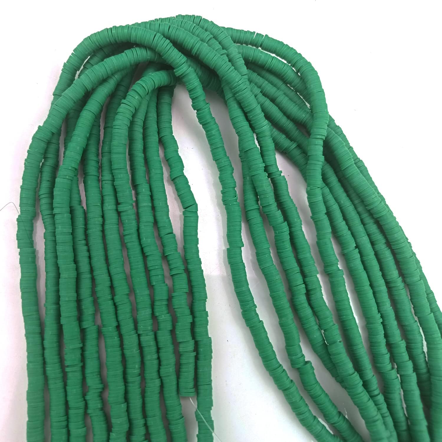3500 Pcs 6mm Colorful Flat Clay Beads for DIY Polymer Round Handmade Jewelry Making for Necklace Bracelet Earring Pendant and Anklet Craft Making(DeepGreen) - Image 2