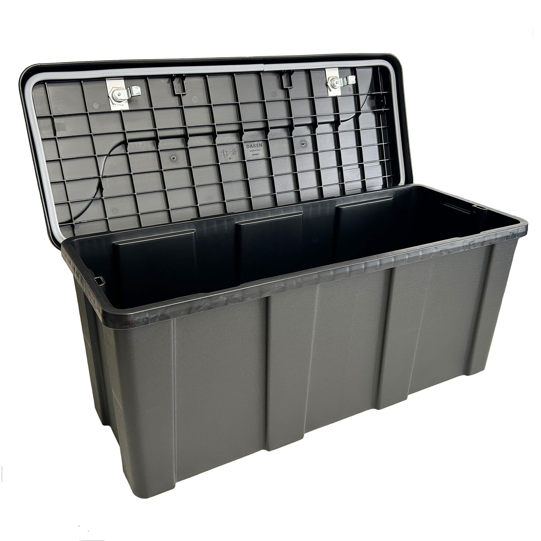 Ab Tools Black Trailer Truck Plastic Lockable Tool Box Chest Locker Storage 29.5” X 11.75” X 14”