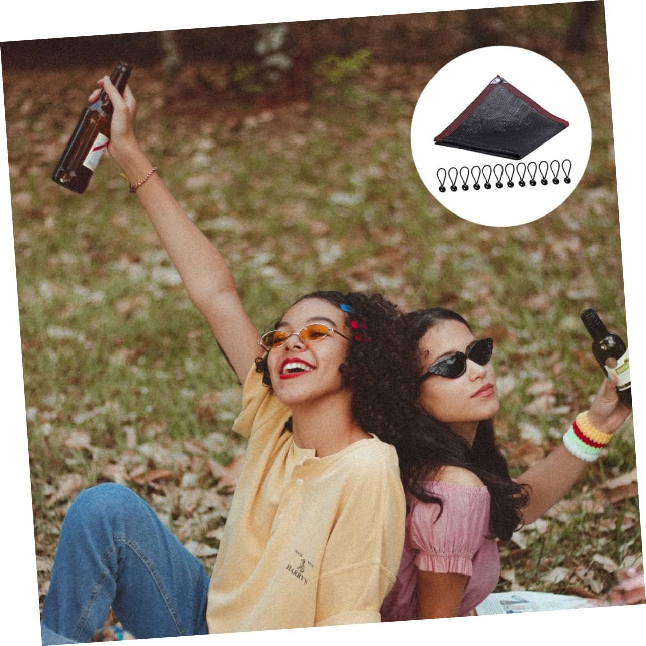 BESPORTBLE 90% UV Protection Shade Cloth Cover for Outdoor Gardens Patios Lawns Durable Sunshade Netting with Binding Balls for Effective Sunscreen