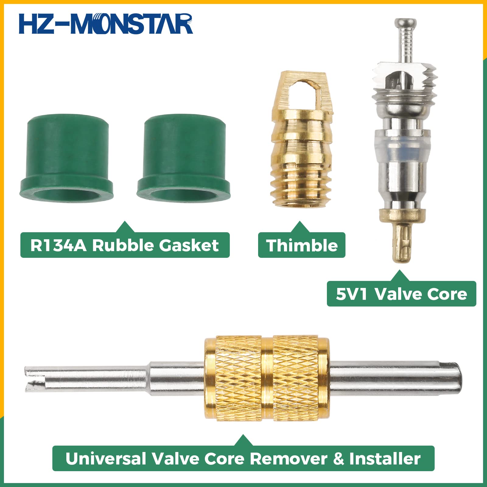 R410A R134A Adattatori Mini Split Kit di montaggio adattatore 5/16" SAE 1/4" SAE Flare, 1/2 Acme 1/4" Femmina a Maschio Kit di montaggio in ottone con rimozione nucleo valvola per HVAC Mini