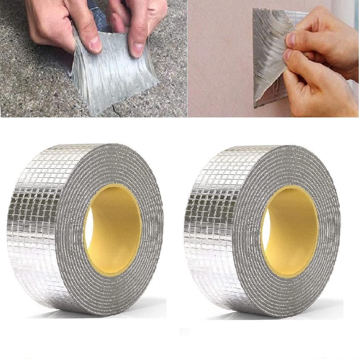 Highlark Waterproof Repair Tape for Pipe Leakage Roof Water Leakage Solution Aluminium Foil Tape Waterproof Adhesive Sealing Butyl Rubber Tape for Surface Crack (5cmx5cm) (Pack of 2) (B0CVXVNMWF) Amazon Price History, Amazon Price Tracker